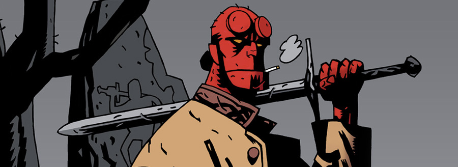 hellboy image with sword