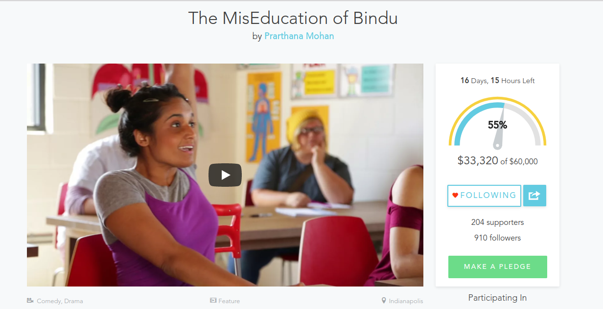 MisEducation of Bindu Crowdfunding Page