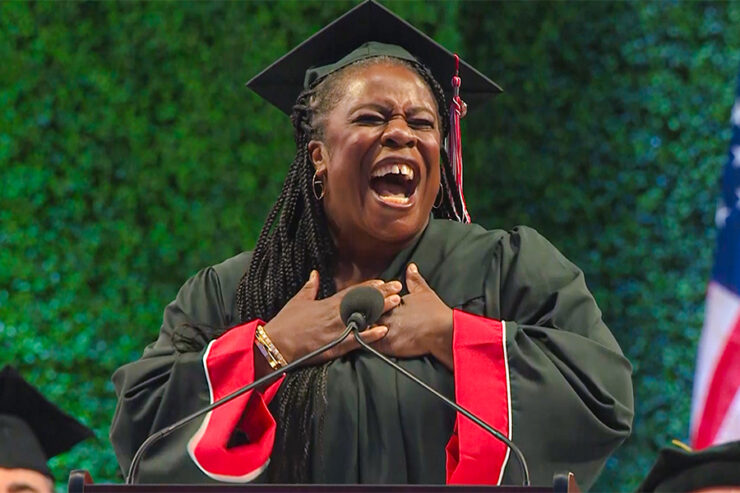 Uzo Aduba Inspires Graduates at Dodge College Commencement