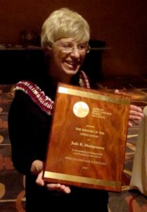 Judy K. Montomery recieves the Honors of the Association Award