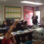 Dean Cardinal with a class