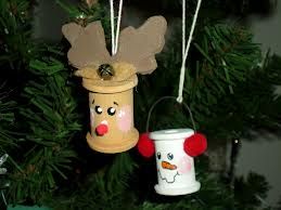 Ornaments hanging on Christmas tree.
