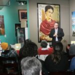 Author, Rick Najera, speaks to crowd