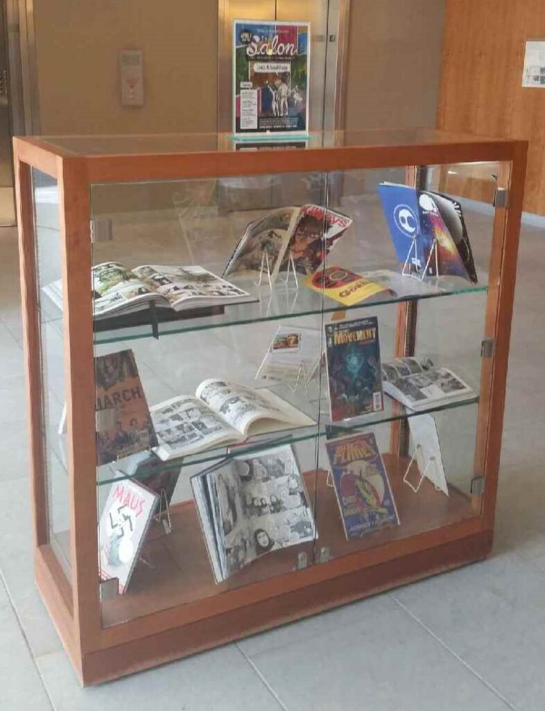 Library comic display.