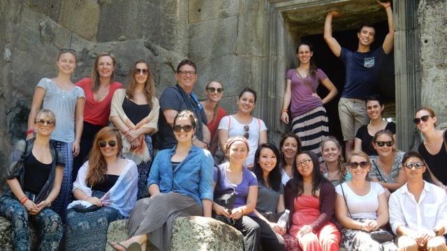 Group of students pose for a picture in Southeast Asia.