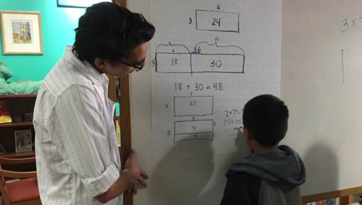 Chapman tutor with student