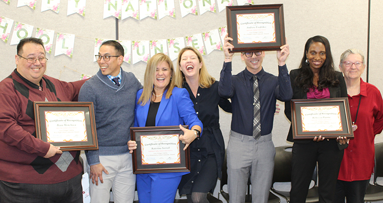 Attallah award recipients at OCDE School Counseling Awards Ceremony