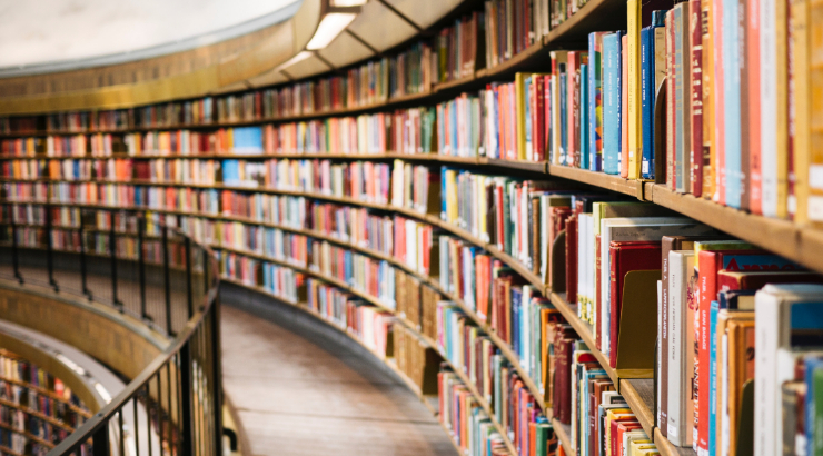 Library bookshelves