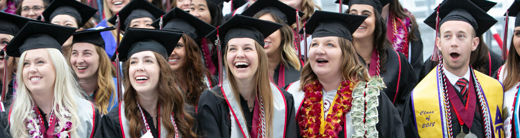 Graduating seniors at commencement