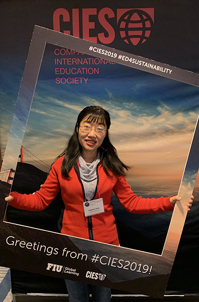 Jingwen Xing at the Comparative and International Education Society (CIES) Annual Meeting