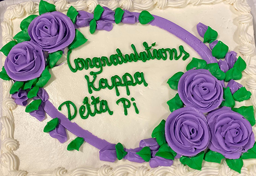 Chapman’s Kappa Delta Pi Education Honor Society celebratory cake