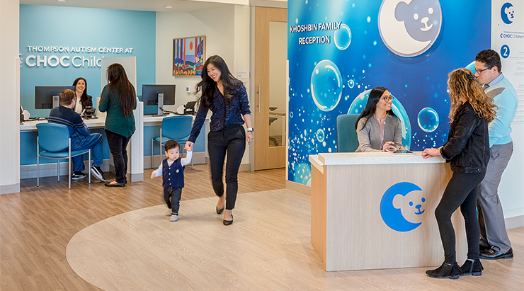 Reception area of CHOC Children's Thompson Autism Center