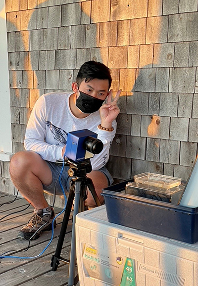 Peter Ly at the Shoals Marine Laboratory in Maine