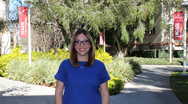 Dr. Whitney McIntyre Miller on the Chapman University campus