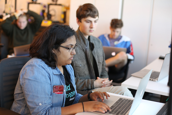 focused engineering students