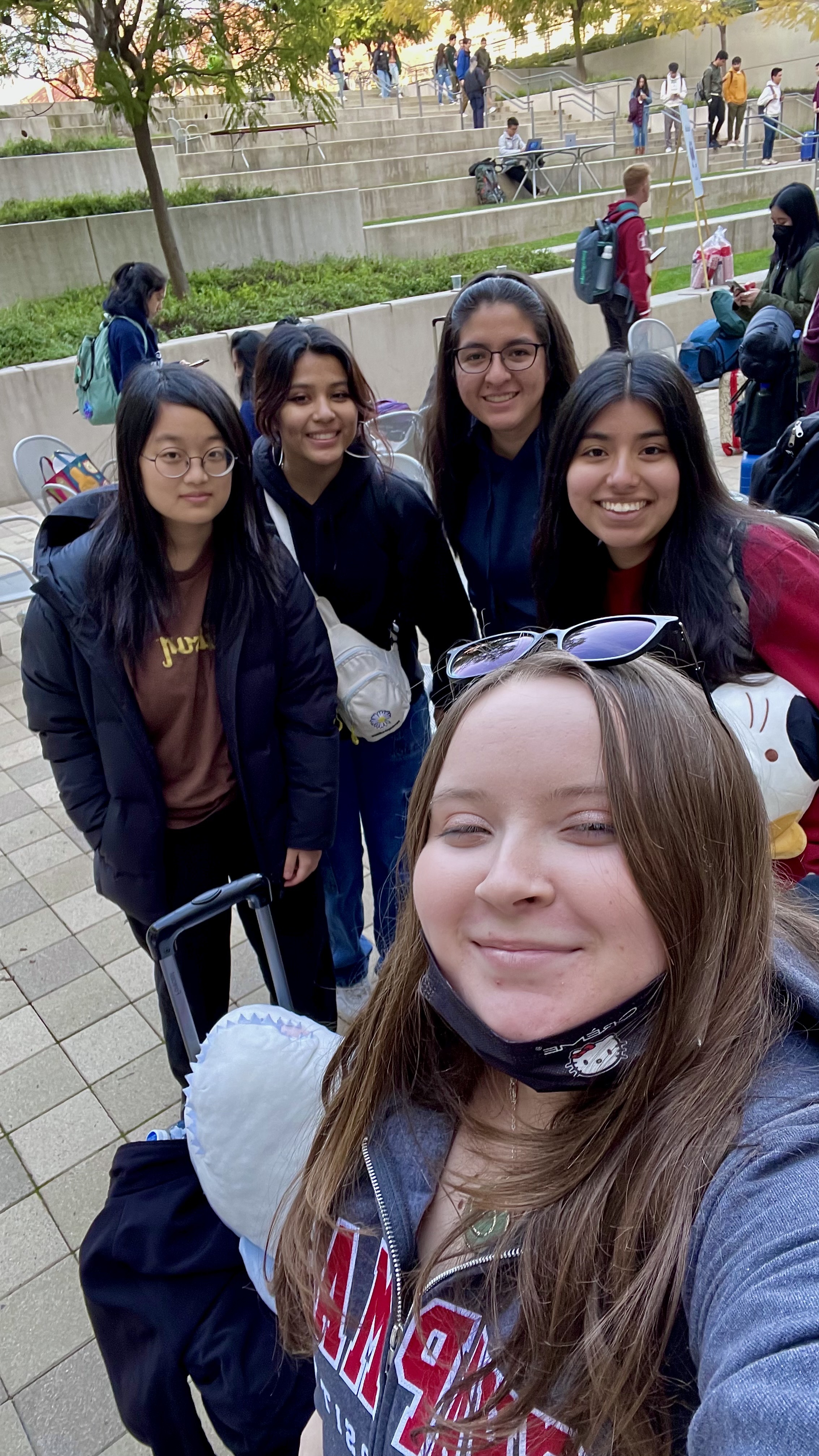 Kalin Richardson and members of Chapman's SWE