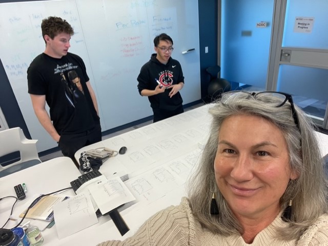 Boyd with her students