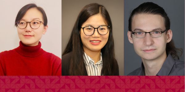 Headshots of three engineering professors