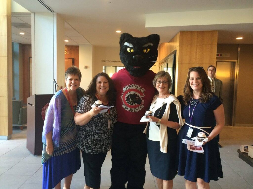 Four Women and a Panther Mascott