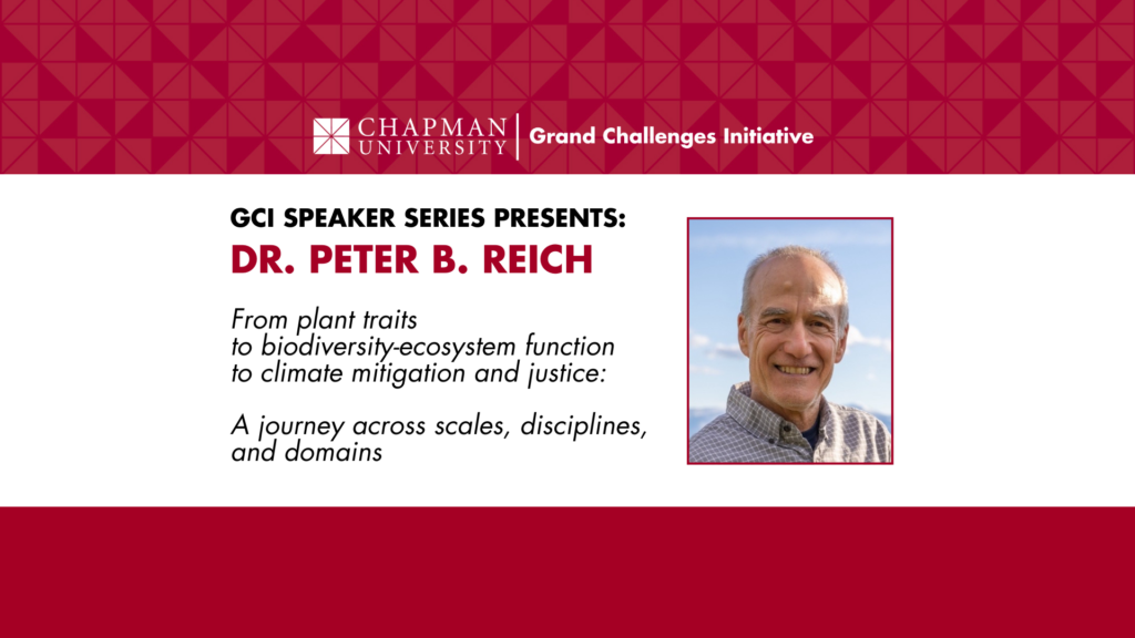 GCI Speaker Series Presents: Dr. Peter B. Reich