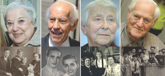 Engelina Billauer, Curt Lowens, Idele Stapholtz and Cantor Leopold Szneer