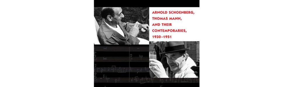Portion of Schoenberg's book with photos of Mann and Schoenberg