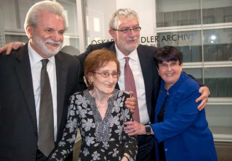 Mila Page with David Crowe, Daniele Struppa and Marilyn Harran