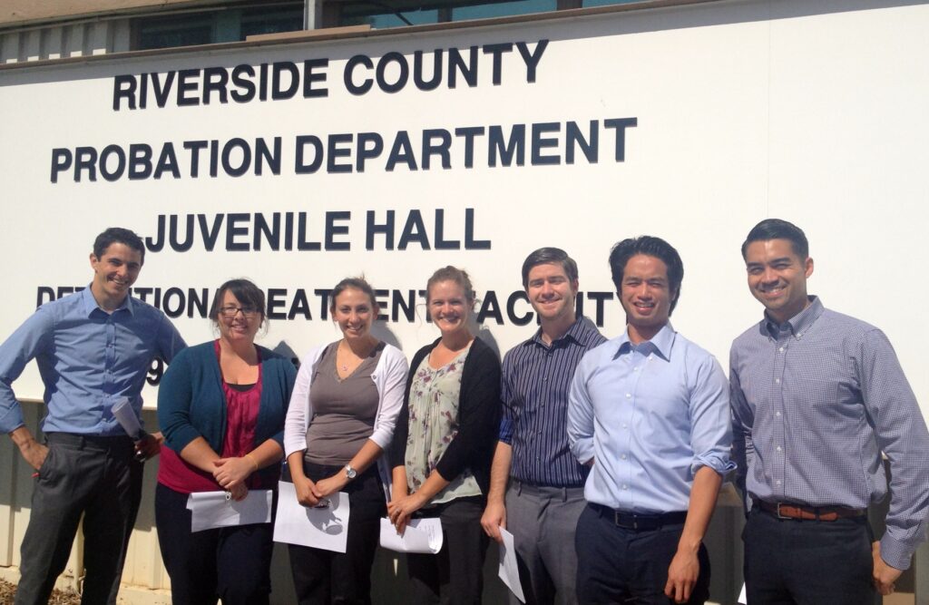 Chapman Law students at the Riverside County Probation Department of Juvenile Hall