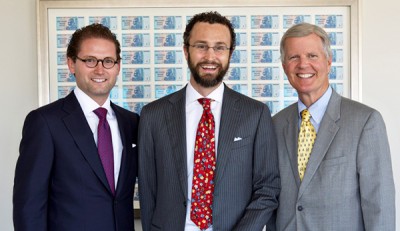 Samuel Mirejovsky and James M. Bergener with Dean Tom Campbell