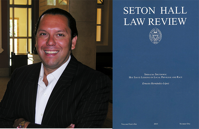 Ernesto Hernandez-Lopez and Seton Hall Law book cover