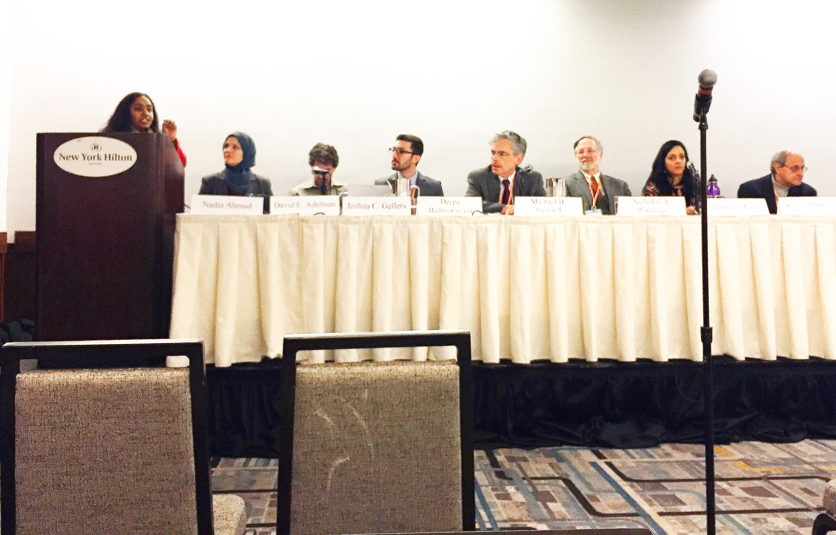 AALS Deepa speaking at podium with panelist