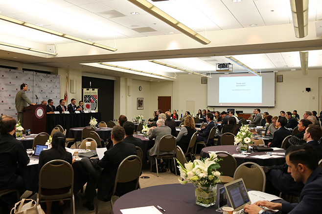 Chapman Law Review Symposium audience tables