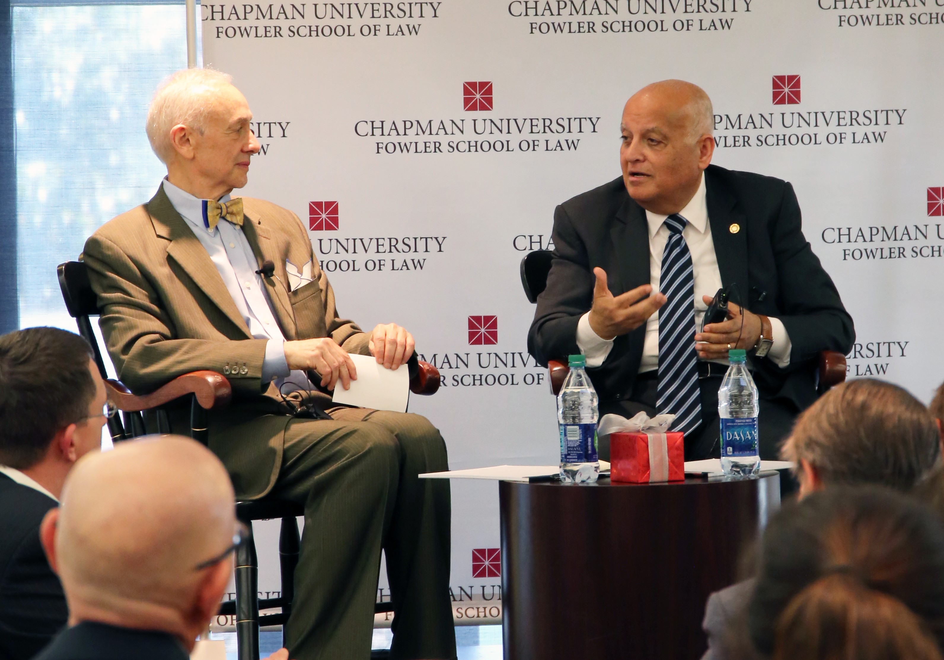 Justice Joubran being interviewed