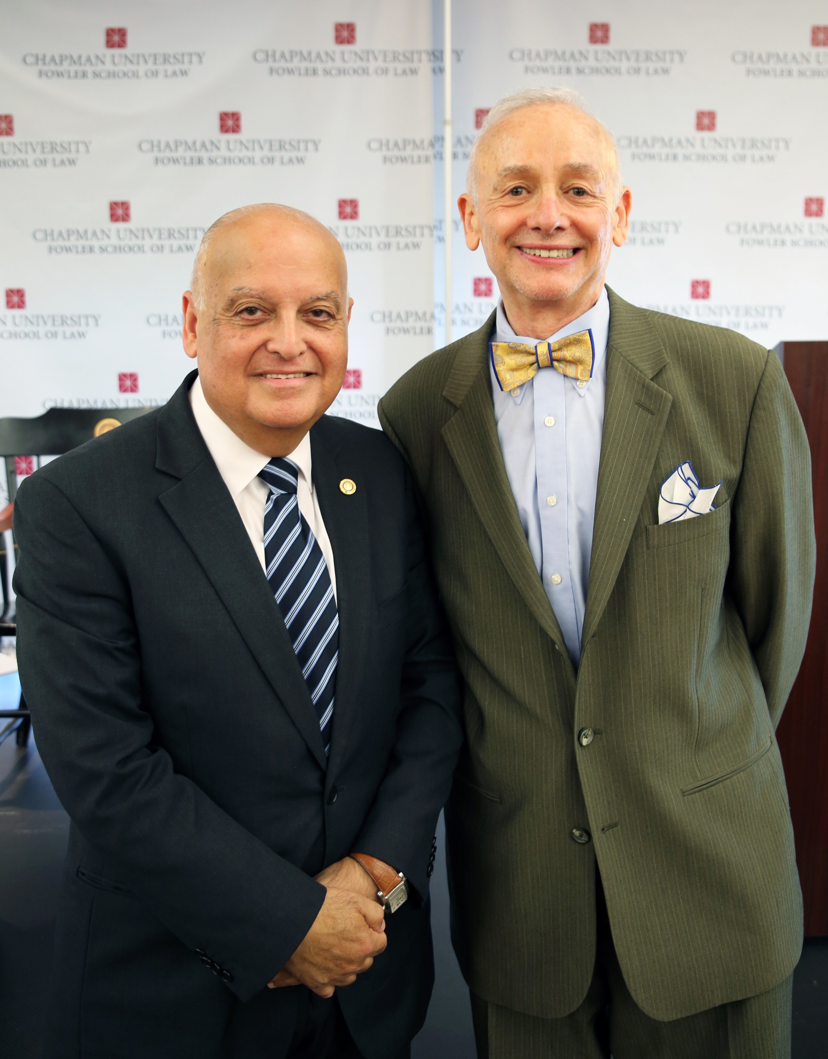 Justice Joubran with Fowler School of Law Professor Michael Bazyler