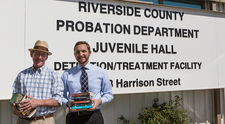 law students by Riverside County Probation Department sign
