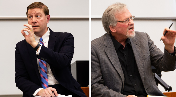 Professor Lee J. Strang and Professor Kurt Eggert debate: Does Originalism Work? at Chapman University's Fowler School of Law