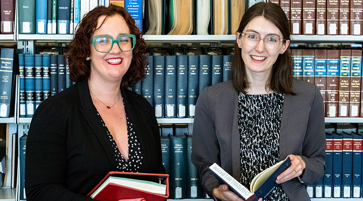 Photograph of 2022 Golden Gavel Winners, and summer externs Jodee Storm Sullivan and Kaelyn Timmins-Reed