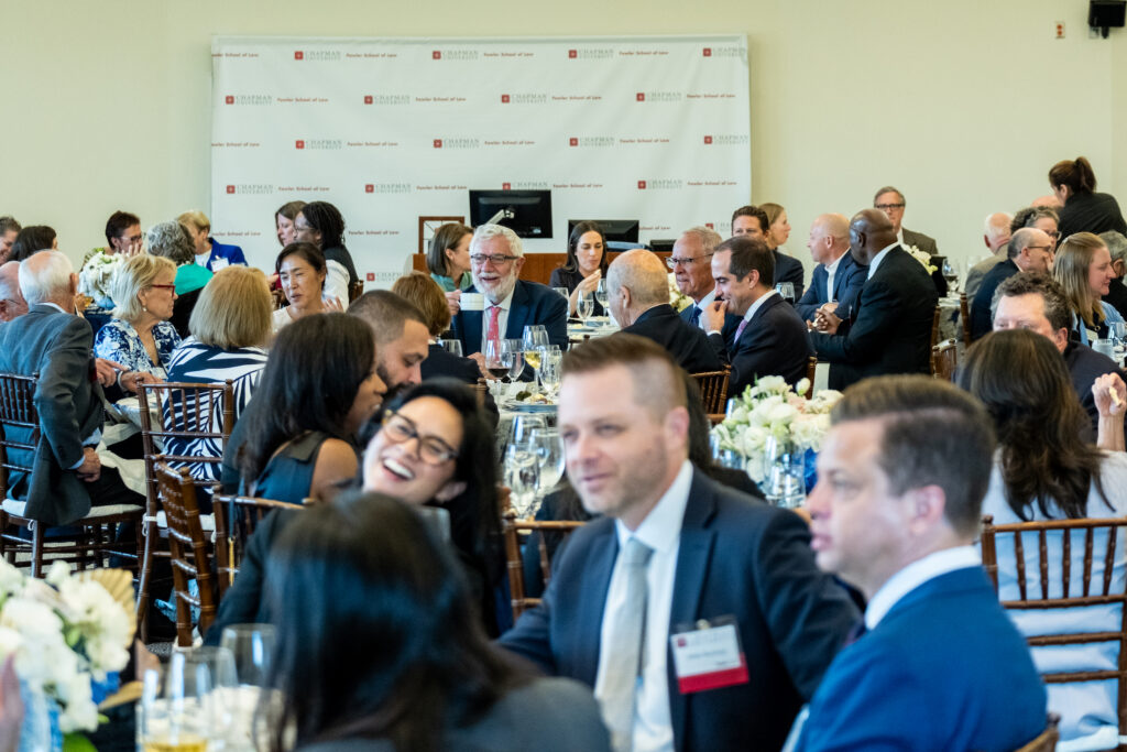 Photo of the audience at the formal dinner to welcome Dean Paul D. Paton