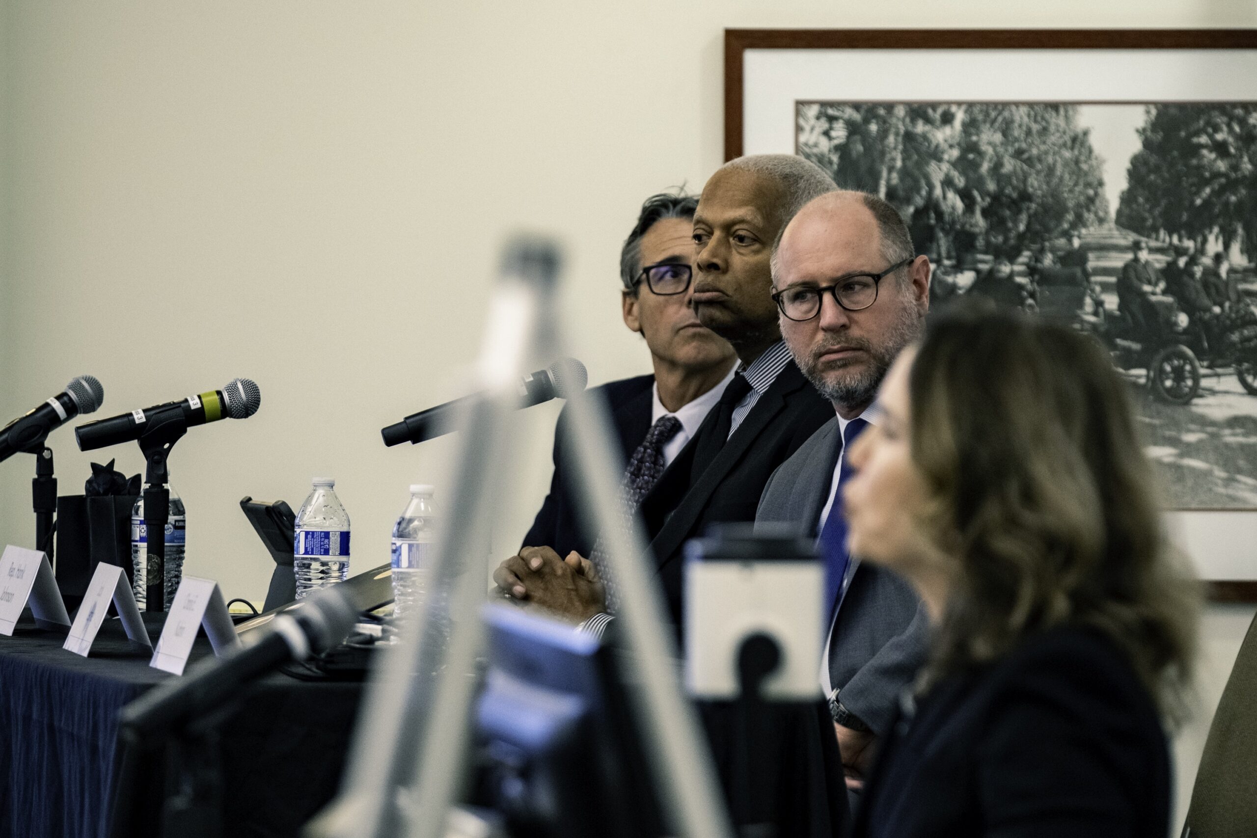 Photograph of panelists and speaker Professor Charis Kubrin at the 2024 Chapman Law Review Symposium