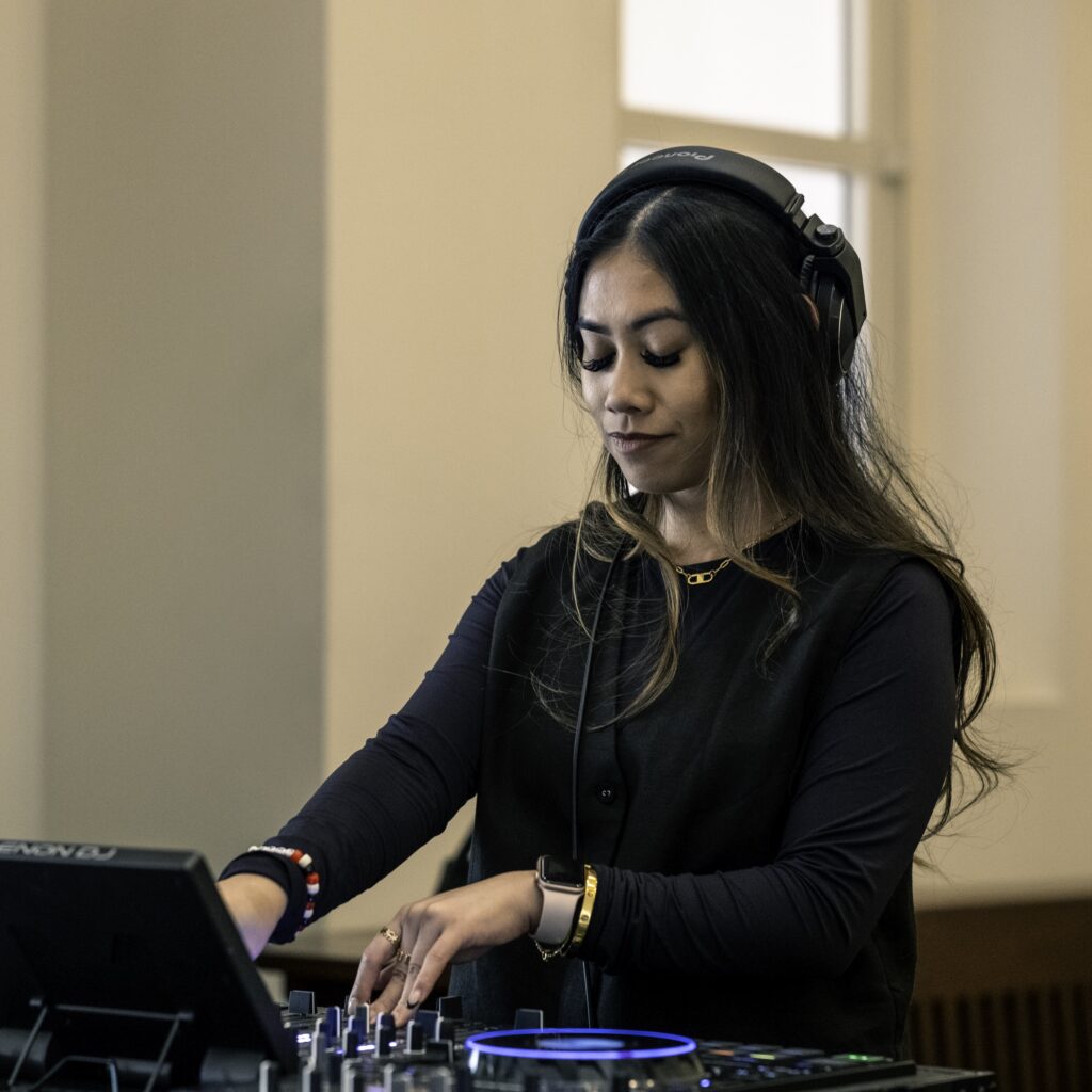 Photograph of the DJ at the 2024 Chapman Law Review Symposium