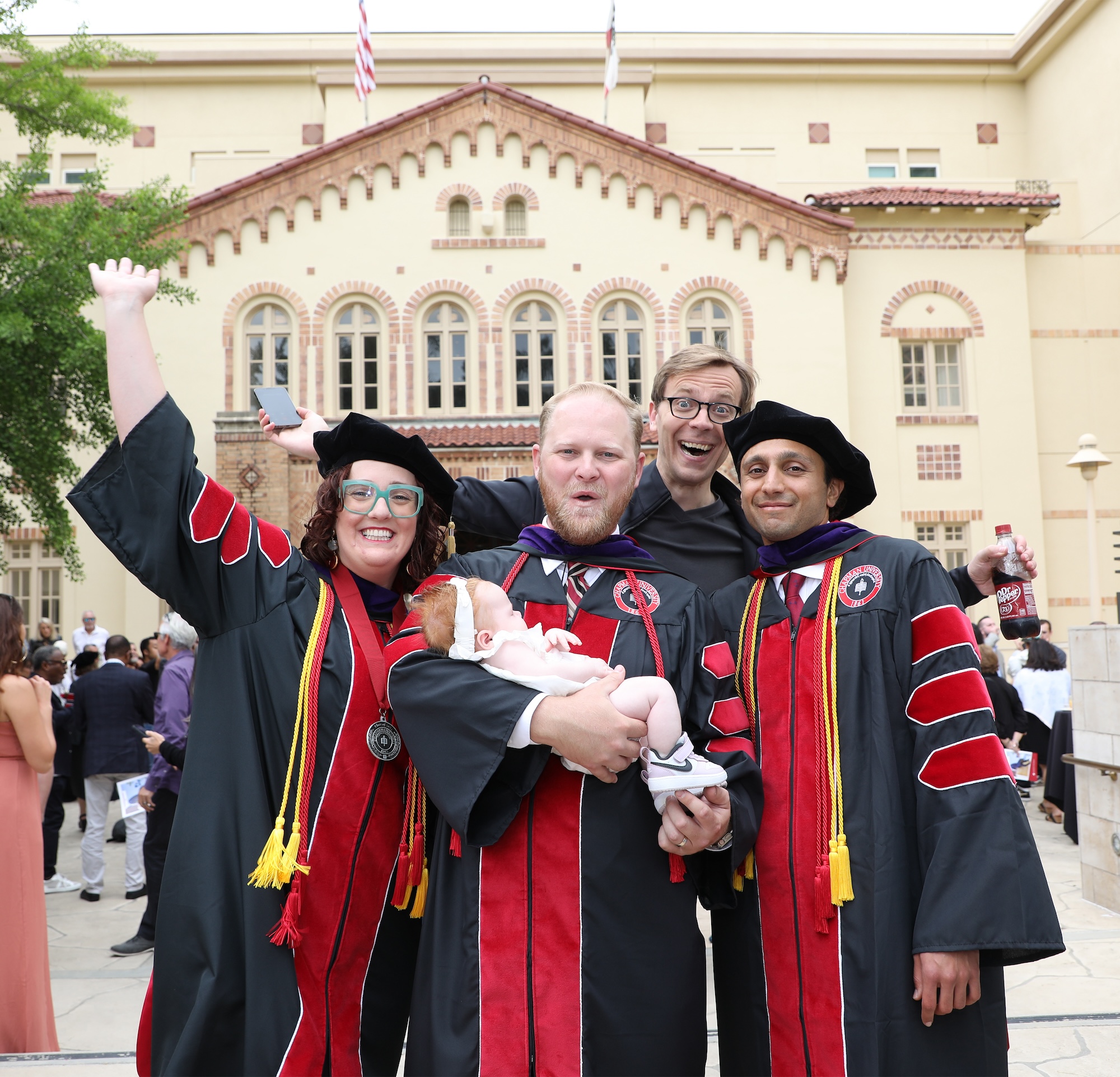 Graduation Ceremony 2024:Students pose outside the school