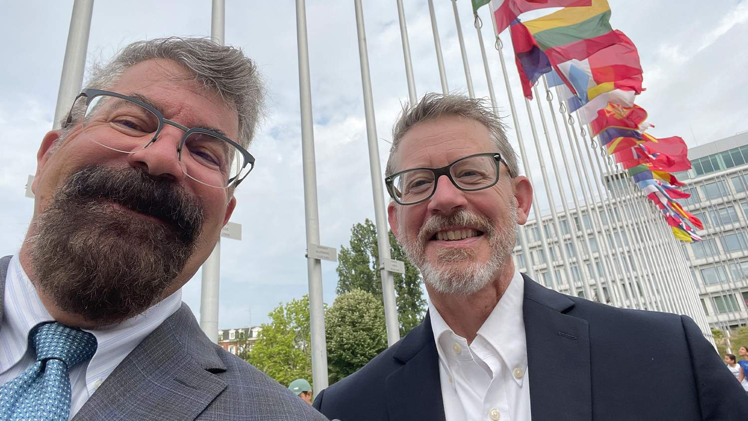 Dean Paton with Kerry McInerney, Director of Graduate and International Programs for the Cumberland School of Law, Samford University, lead partner on the summer abroad program