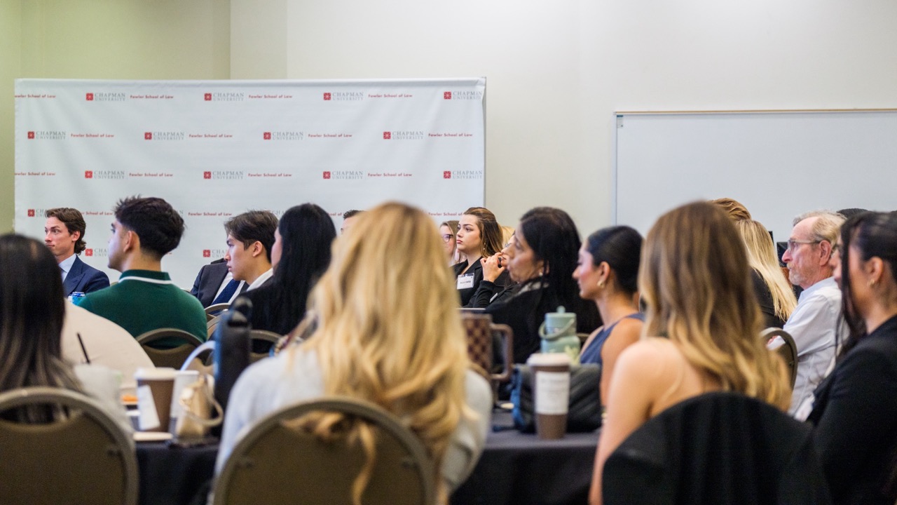 The 2026 Chapman Law Review Audience listen attentively during a panel session.