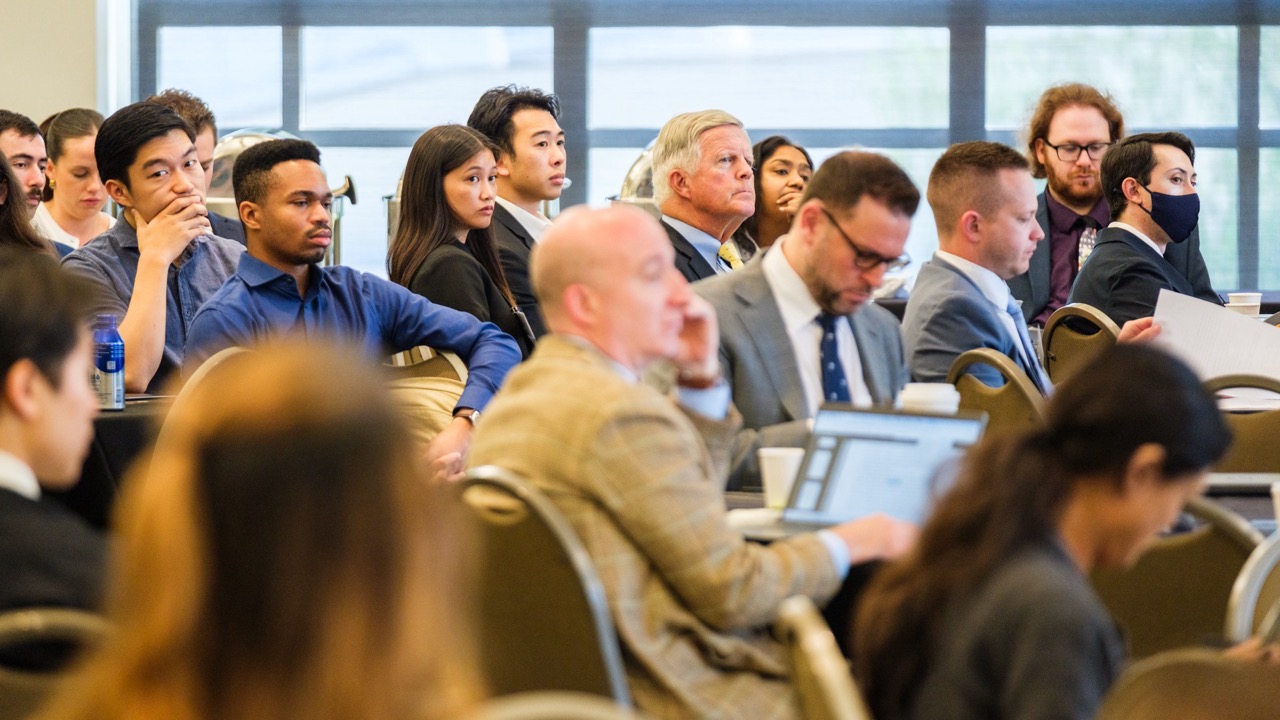The 2026 Chapman Law review Symposium audiece pictured during panel one.