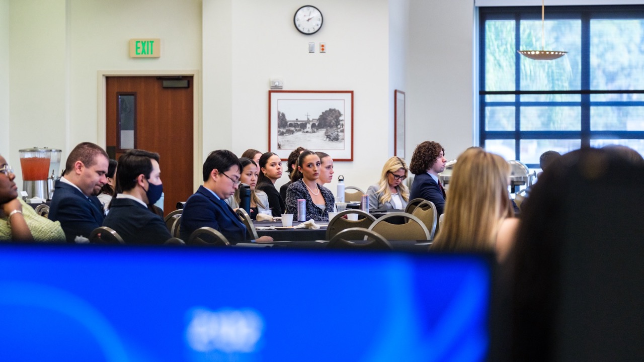 The 2026 Chapman Law Review Symposium audience, pictured during the second panel