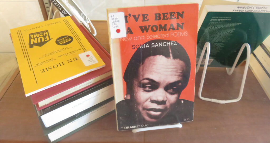 Books on display.