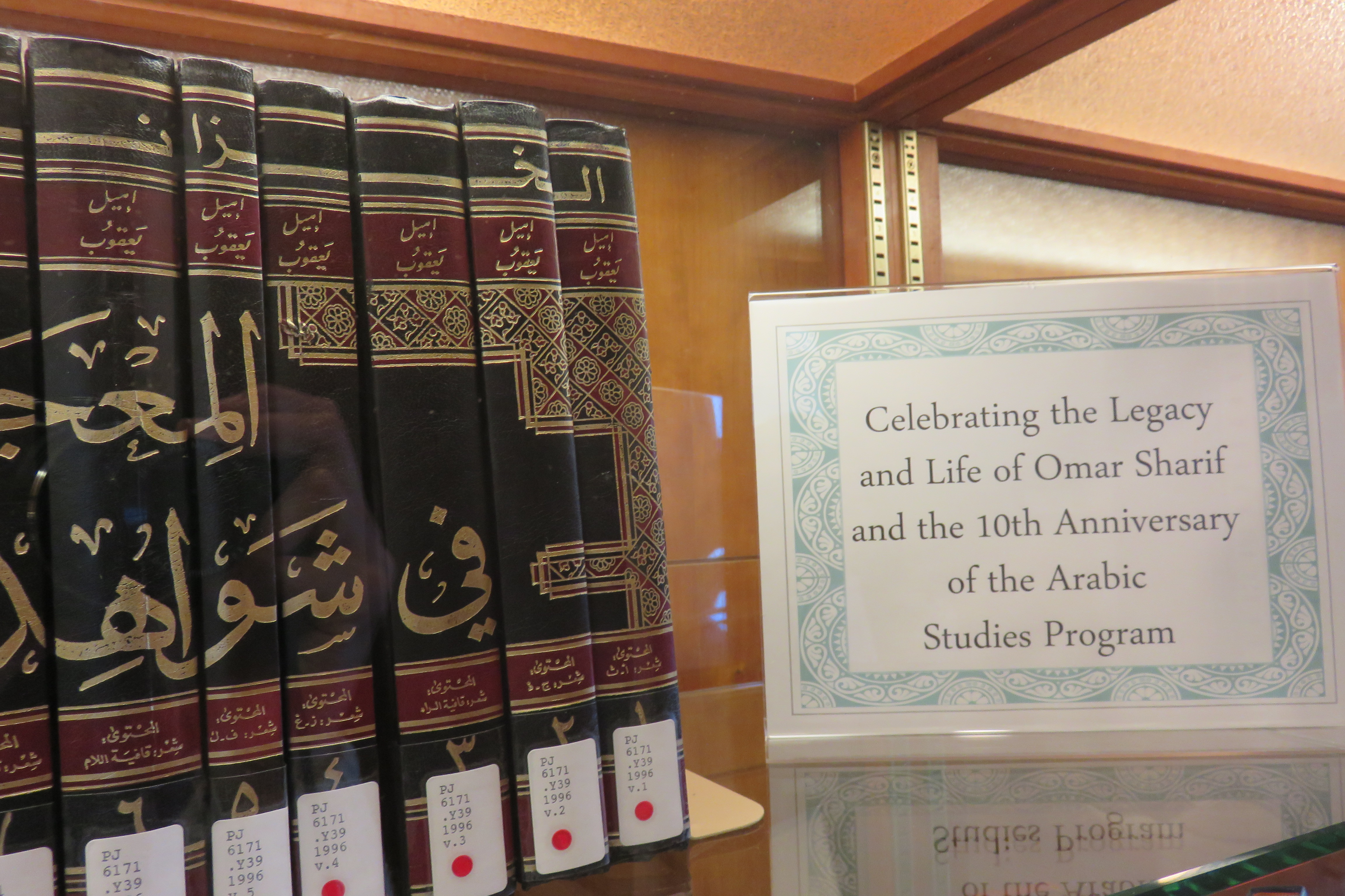 Books on display.