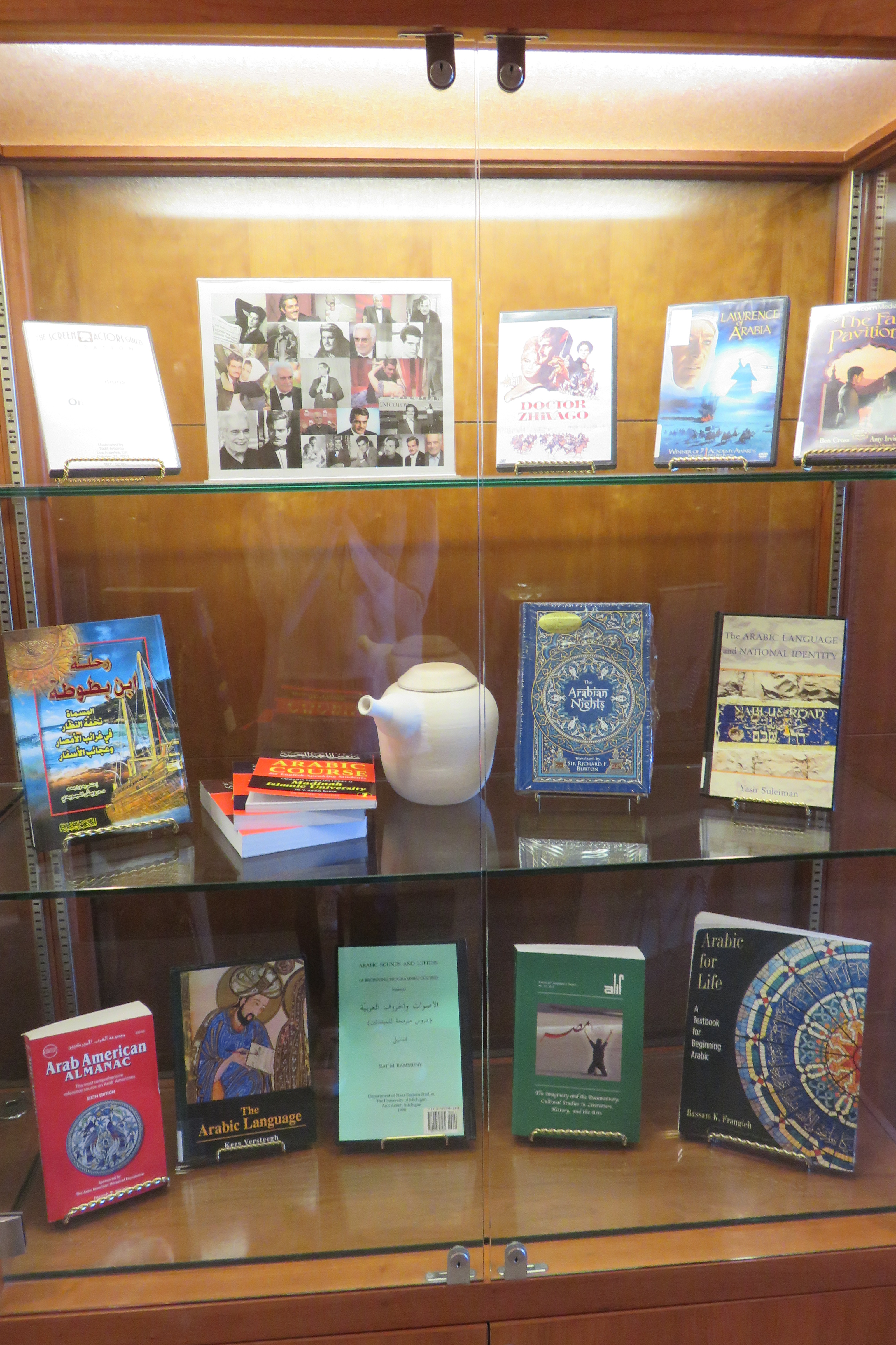 Books on display.