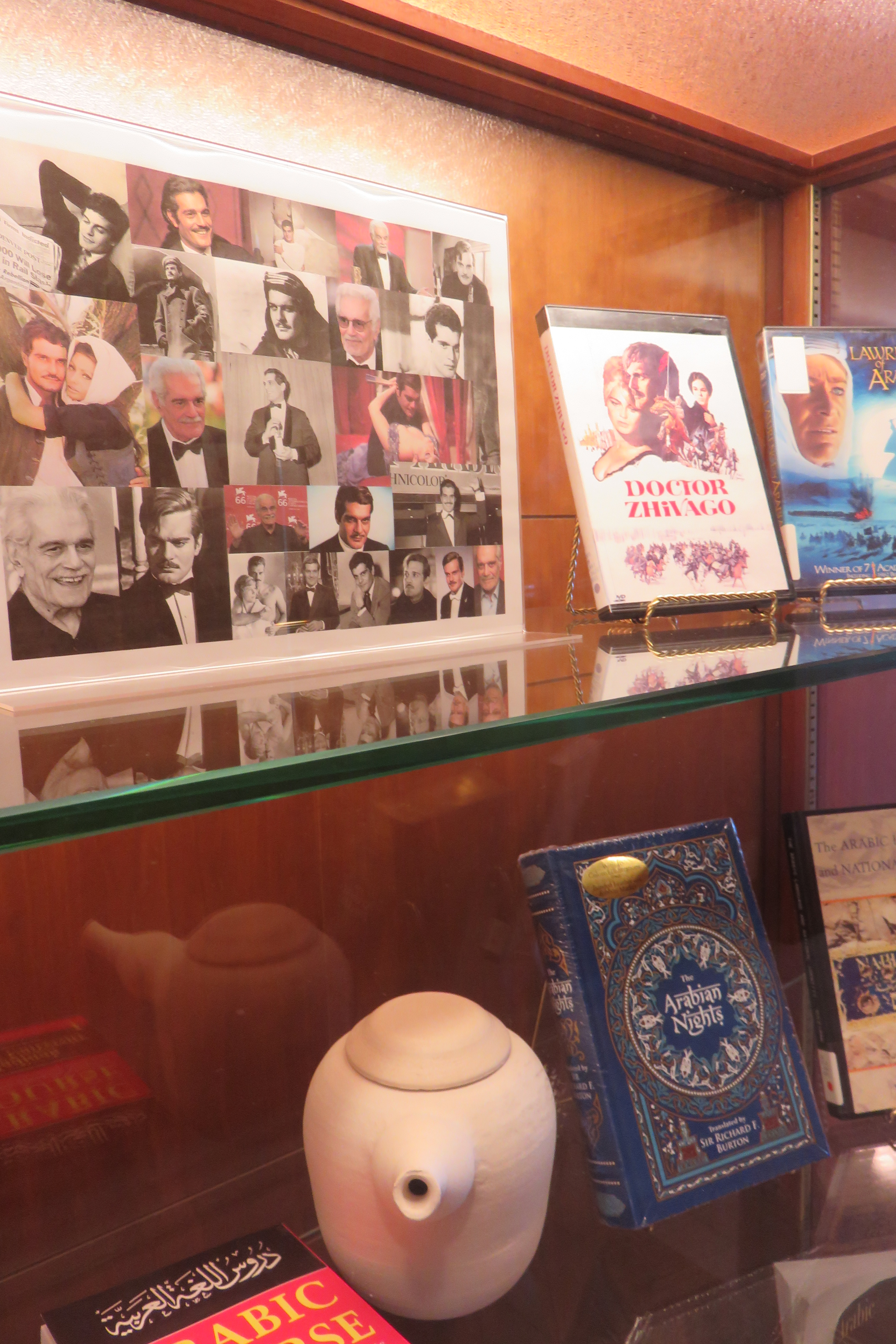 Books on display.