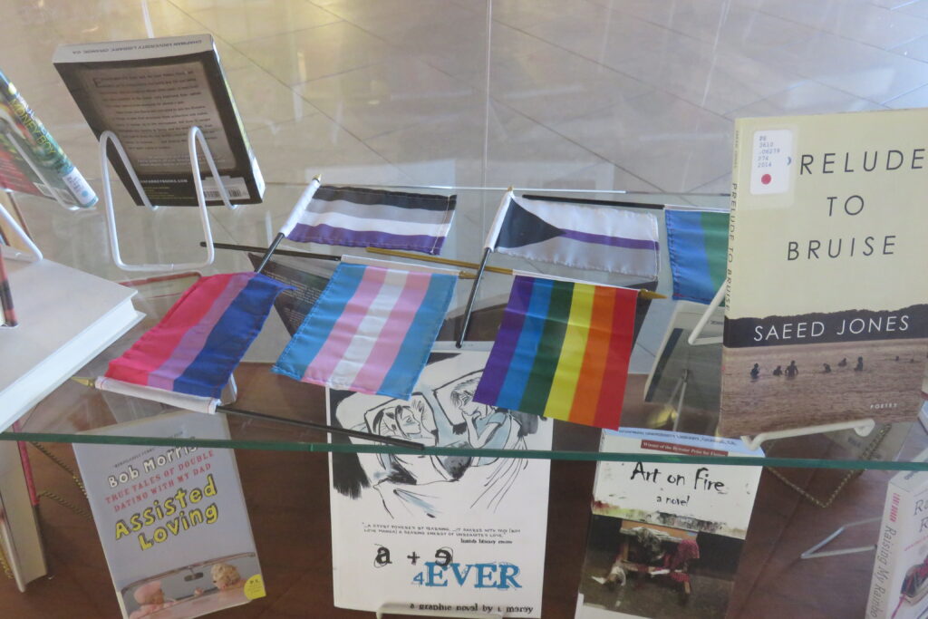 Books on display.